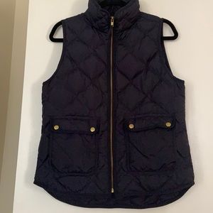 J Crew Navy Quilted Vest